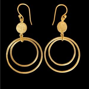 18k gold plated Brass earrings